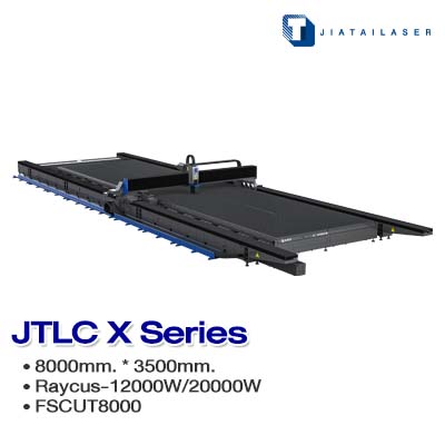 JTLC8035-120000X-20000X Fiber Laser Cutting Machine Raycus - เครื่องตัดไฟเบอร์เลเซอร์โต๊ะประกอบออกแบบขนาดได้ตามต้องการ Jiatai Laser